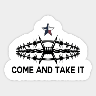 Texas Come And Take It Barbed Wire Sticker